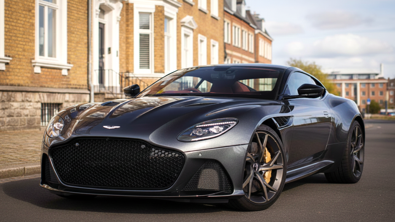 Aston Martin DBS серого цвета