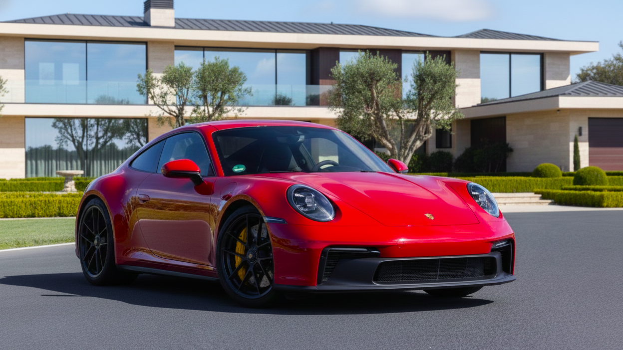 Porsche 911 красного цв