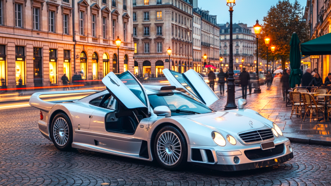 Mercedes-Benz CLK GTR (1997–1999) silver colour