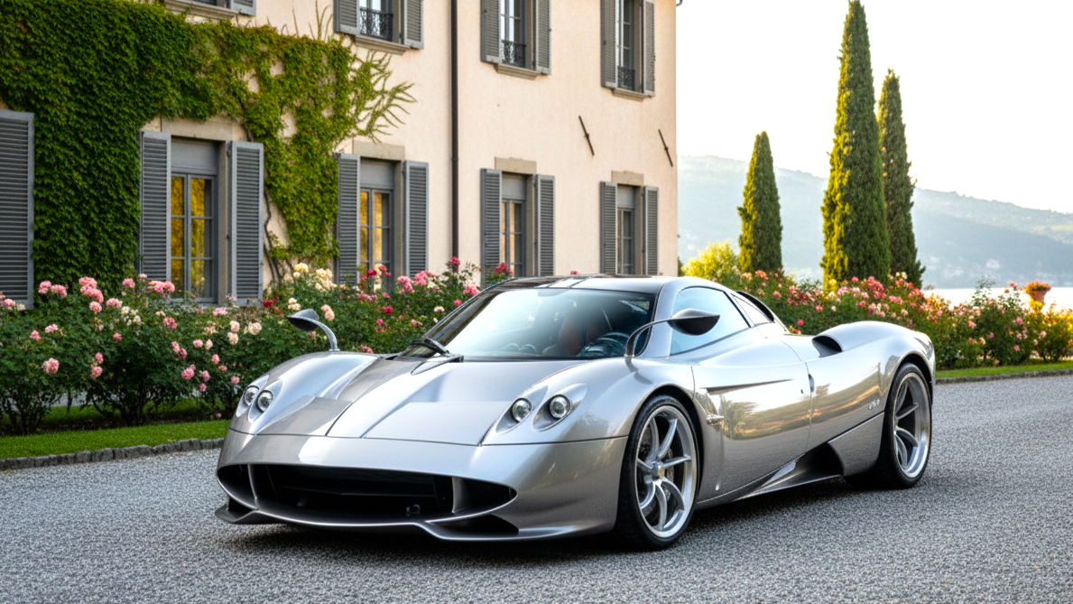 Pagani Huayra Codalunga серебристого цвета
