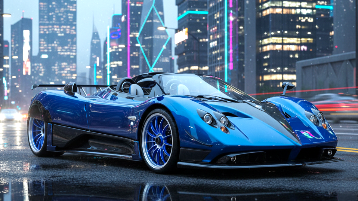 Pagani Zonda HP Barchetta синего цвета