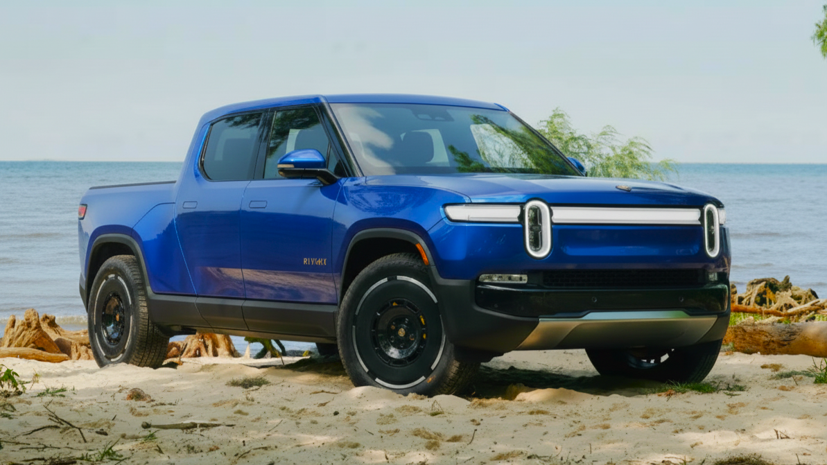 Rivian R1T blue colour