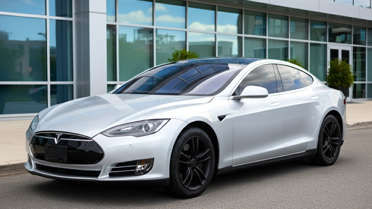 Tesla Model S grey colour