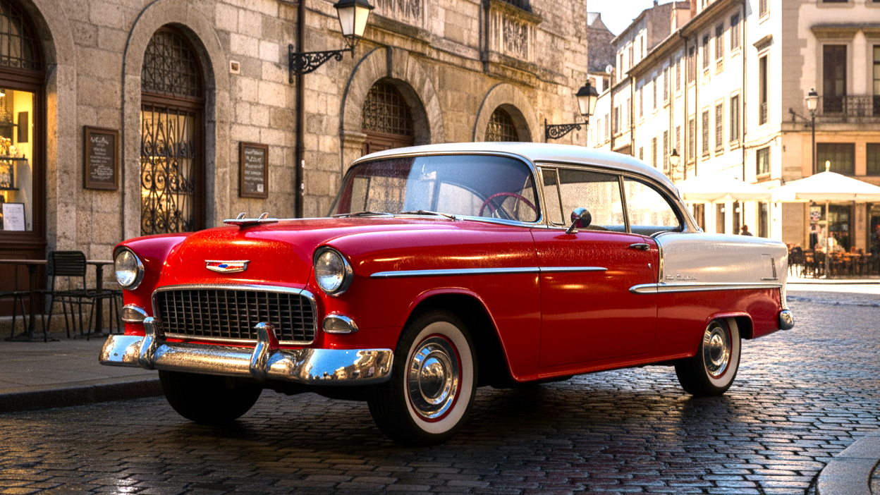 Chevrolet Bel Air2 red colour