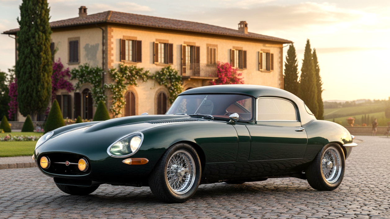 Jaguar E-Type green colour