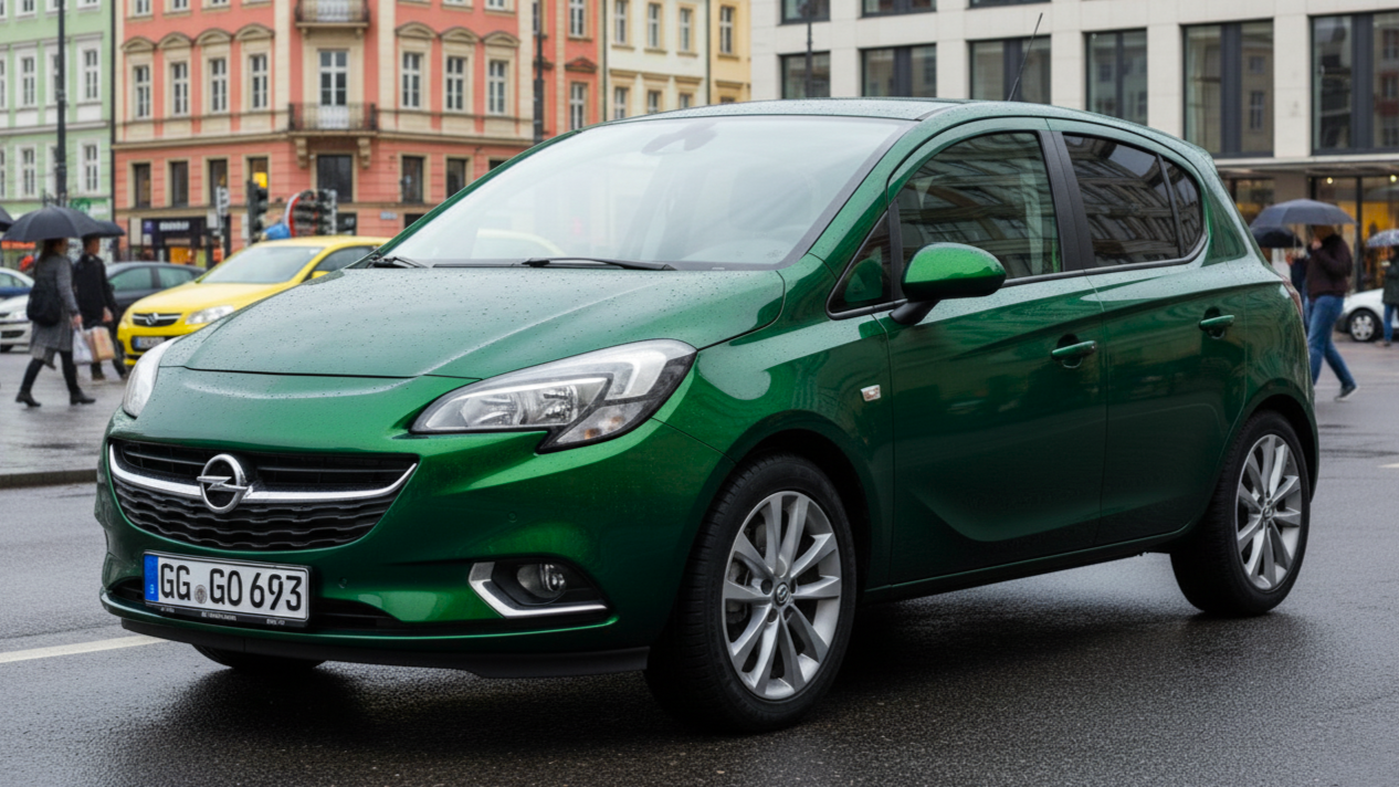 Opel Corsa Π·Π΅Π»Π΅Π½ΠΎΠ³ΠΎ ΡΠ²Π΅ΡΠ°