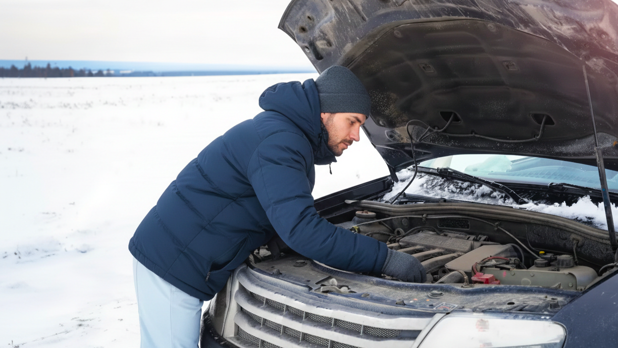 Preparing the car before starting in winter